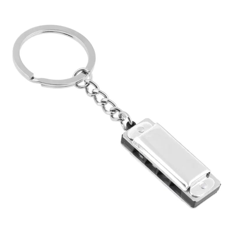 Mini Harmonica keychainspecial 8 لهجة 4 ثقوب هارمونيكا مفتاح مفاتيح مفاتيح مفاتيح هارمونيك.