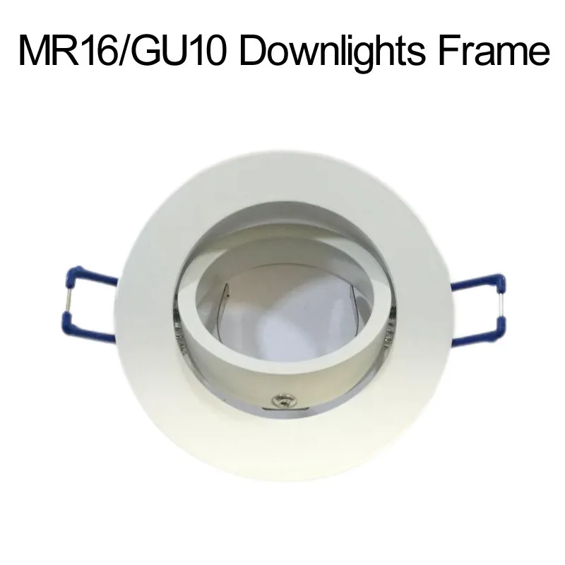 GU10 MR16電球照明アクセサリー丸い凹型ダウンライトホルダー調整可能なケーシングホワイトクレスチ