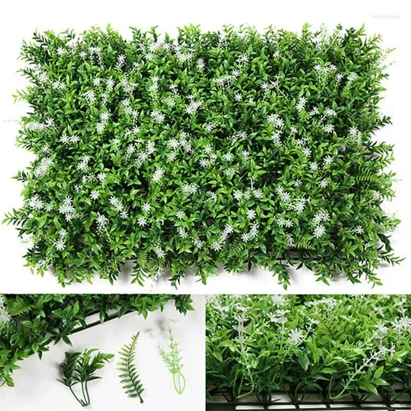 Decorative Flowers Simulation Plant Wall Hedge Decor Creative Lifelike Artificial Fake For Home Garden DIY Accessories