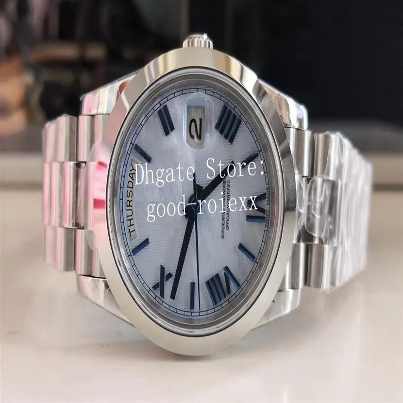 12 Style-Uhren für Herren, glatte Lünette, Uhr BP Factory, automatisch, 2813, Stahl, Zeit, Tag, Datum, 228206, grünes Hellblau, schwarzes Kristall, 21275S