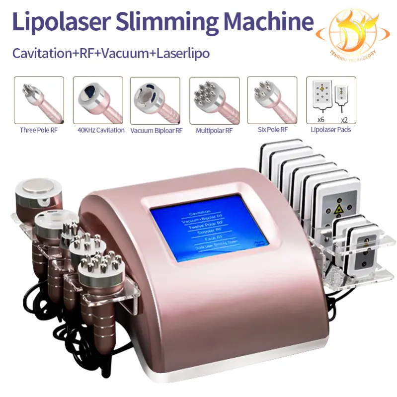 6 In 1 Laser Lipo Kavitation Gewichtsverlust Vakuum Radiofrequenz Rf 80K Cavi Körper Abnehmen Ultraschall Fettabsaugung Spa Maschine335