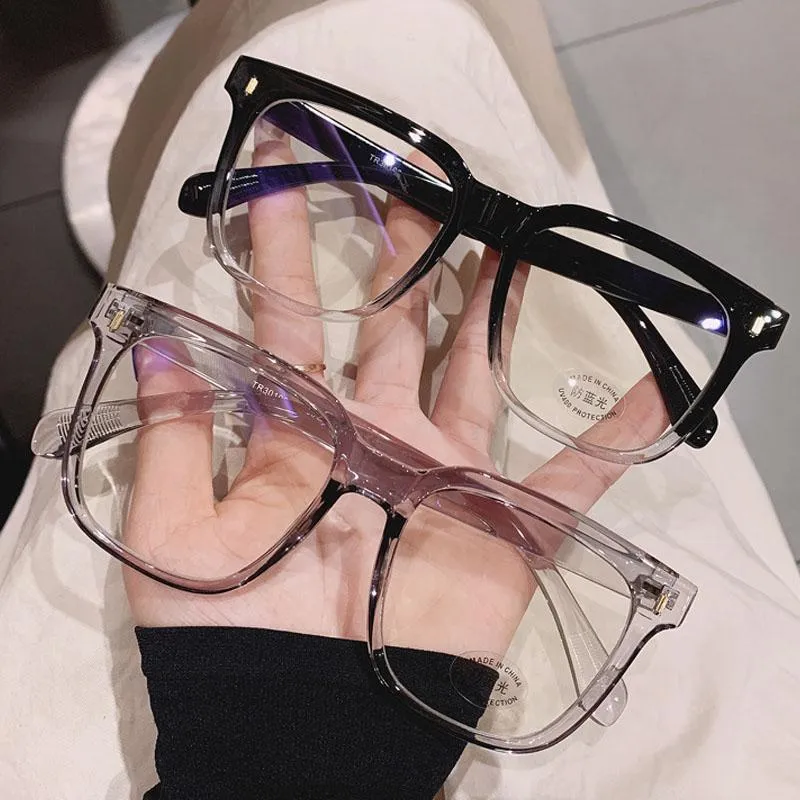 Солнцезащитные очки Большой рамки анти -синие световые бокалы миопий