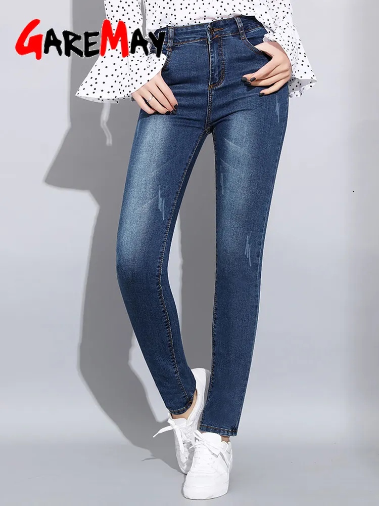 Jeans da donna Garemay Blue Jeans da donna Stretch Classics Pantaloni in denim Donna Mom Jeans skinny da donna a vita alta Casual per donna 230310