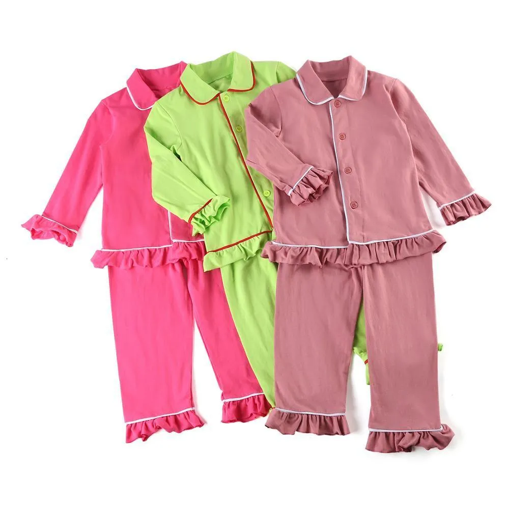 Pyjamas Großhandel Pyjamas Winter Mädchen Pyjamas Baumwolle hochwertige Langarm-Pyjamas Kinder Jungen Weihnachtspyjamas Set 230310