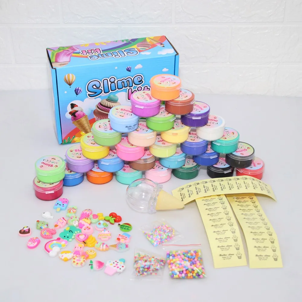 30 Ml X 30 Pièces/Ensemble Série Complète Slime Jouets Moelleux