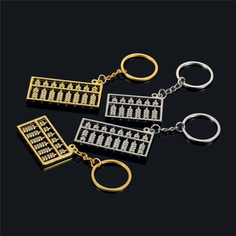 Key Rings Creative Calculator Accounting Special Syfte Tool 8/6 Rows Abacus Keychain Chinese AncientClassic Style Key Chain S