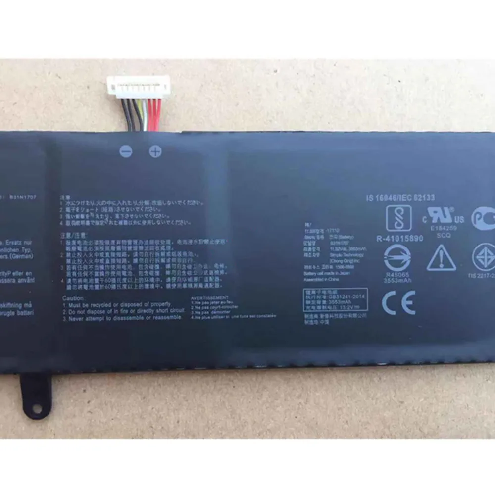 Batteries pour tablette PC B31N1707 batterie d'ordinateur portable pour Asus VivoBook S14 S410UA S410UF S410UN S410UQ S4200U S4200UQ S4000V X411U