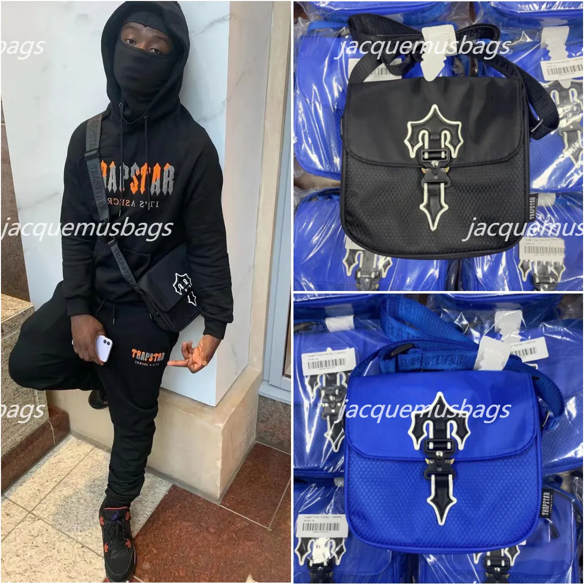 Trapstar Messenger Borsa a tracolla in nylon Womens Mens Rapper Uk Hot Trapstars Irongate Cobra T Luxury Designer Borsa a tracolla Frizione impermeabile Borse zaino