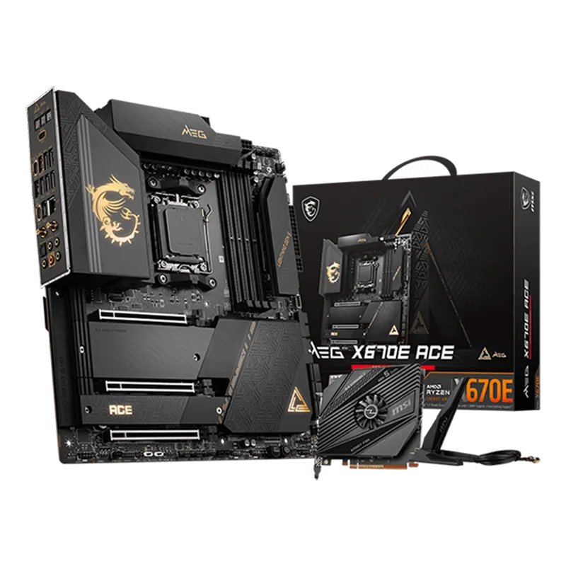 MSI MEG X670E ACE WiFi 6E ATX AMD X670 DDRIe 5.0 X16 Slots M.2 2.5GbE