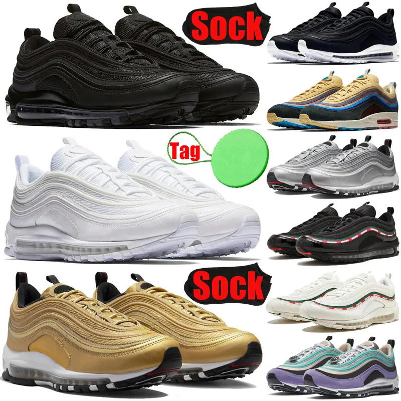 max 97 97s air airmaxs sean wotherspoon running shoes for mens womens Triple Black shoe MSCHF x INRI Jesus trainers sneakers runners
