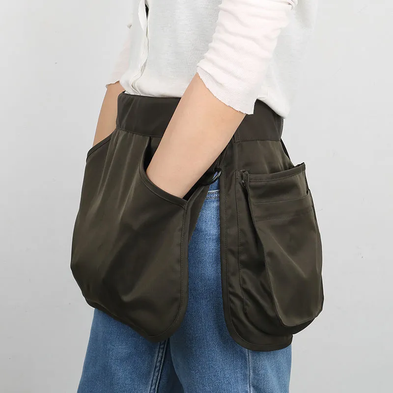 Waist Bags Fanny Pack Unisex Nylon Fashion Street Style Solid Apron Bag Outdoors Cover Simple 230310