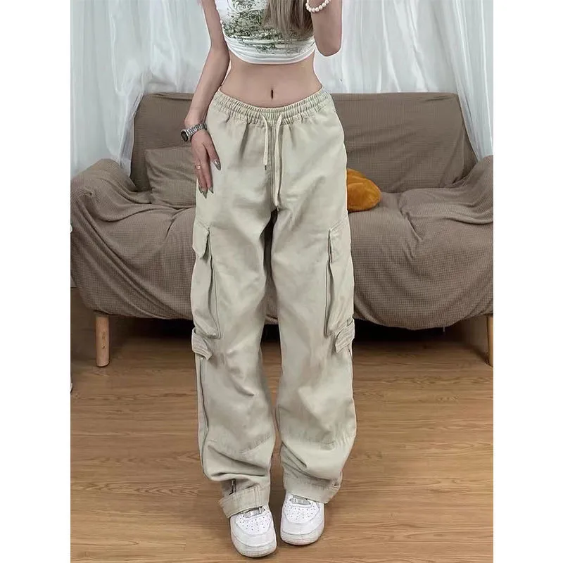 Oversized Loose Cargo Pants Womens For Women And Girls Retro Straight  Casual Streetwear With Wide Leg And Pocket Apricot Cargo Style 230310 From  Kong01, $23.18