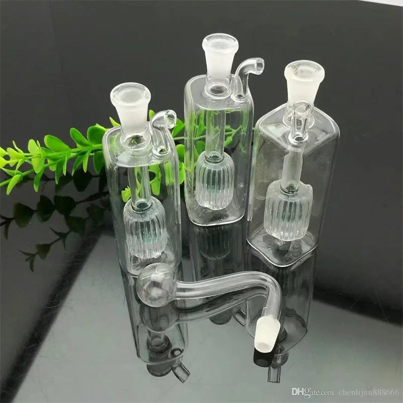 Fumer Pipes Carré Verre Mini narguilé Bongs En Gros Brûleur À Huile Tuyaux Conduites D'eau En Verre