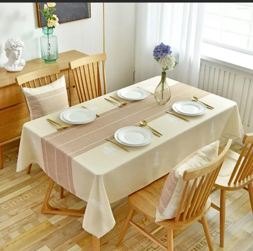 Bordduk nordisk minimalistisk bordduk tvättbar vattentät och oljesäker rektangulär täcker restaurang kaffe