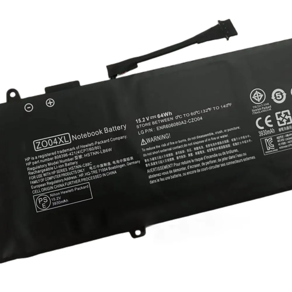 Tablet PC-batterier 64Wh ZO04XL Laptop Battery för HP ZBook Studio G3 G4 ZO06 HSTNN-LB6W 808396-421 808450-001 808450-002 HSTNN-