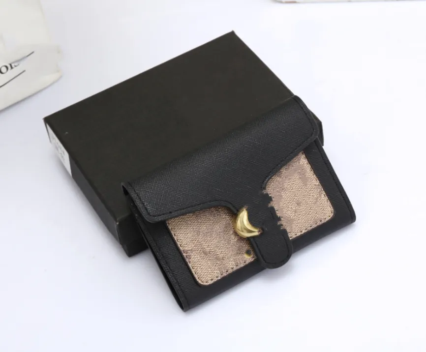 High-End Designer Leather Multicolor Coin Purse Long Wallet Card Holder Classic dragkedja ficka