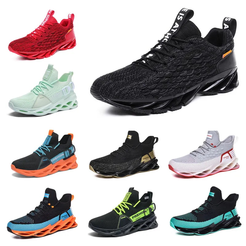 Mannen Running schoenen Fashion Trainers Algemene vracht Black Witblauw Geel Geel Green Green Mens Adem Sports sneakers Dertig