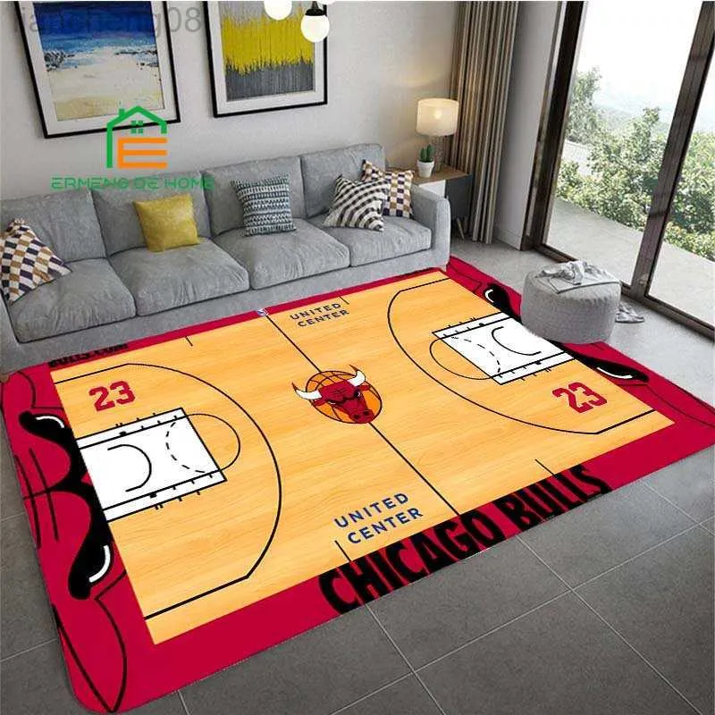 Tappeti Tappeto modello campo da basket per camera da letto Soggiorno  Tappeto per cucina Tappetini Decorazioni per la casa Tappeto antiscivolo  Tappeto