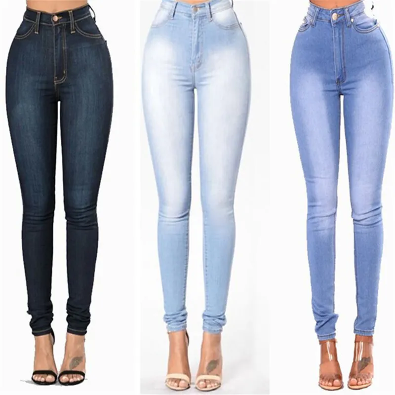 Damesjeans est arrivals mode dame denim skinny broek hoge taille stretch jeans slanke potlood jeans vrouwen casual jeans 230310