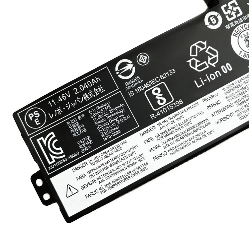 Tablet PC Batterie Batteria del computer portatile per Lenovo ThinkPad T470 T480 01AV420 01AV421 01AV419 SB10K97578 SB10K97576 SB10K97577