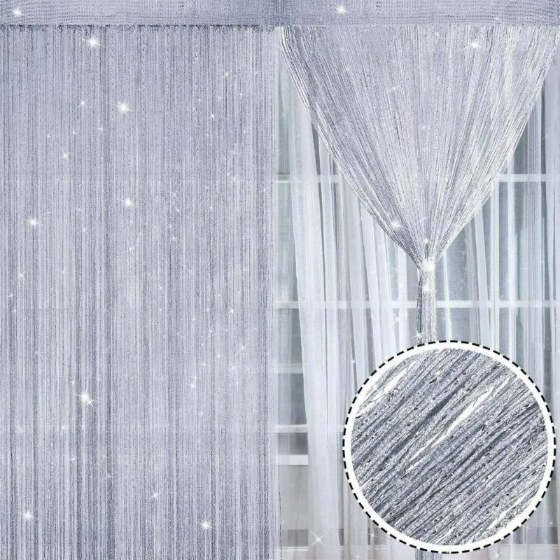 Rideau décoration pièce diviseur Net fenêtre rideaux porte écran paillettes chaîne panneau suspendu perlé