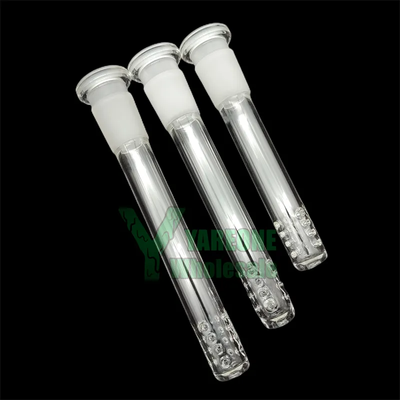 Fire Cut Percolated Glass Downstem Slider 18mm to 14mm Bong Stem Replacement Diffuser with Tiny Holes Percolator YAREONE Wholesale