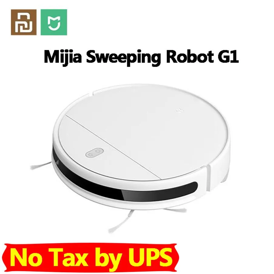 Xiaomi Mijia MI Sweeping Mopping Robot Dammsugare G1 för hemmadlös tvätt 2200pa cyklon sug Smart planerad wifi267s