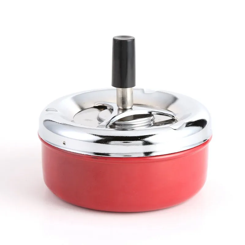 Portable Dining Table Round Rotating Cigarette Ashtrays Hotel Decoration With Lid Ashtray Cute