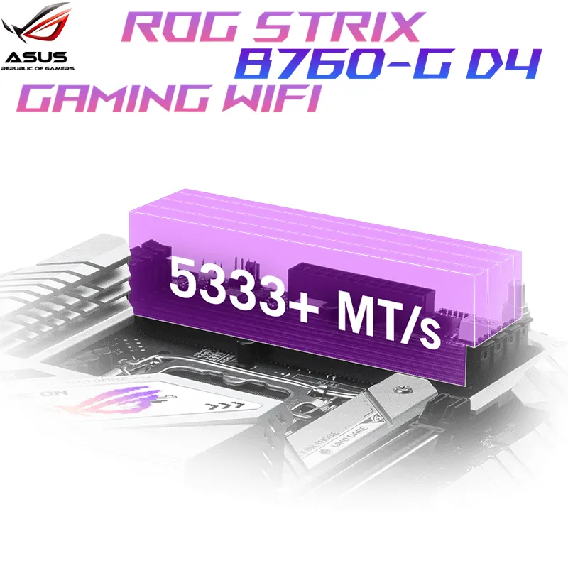 Asus Rog Strix B760-G Gaming Wi-Fi D4 LGA 1700 Поддержка материнской платы Intel Core 13th и 12th Gen ЦП DDR4 PCIE 5.0 Placa Me New