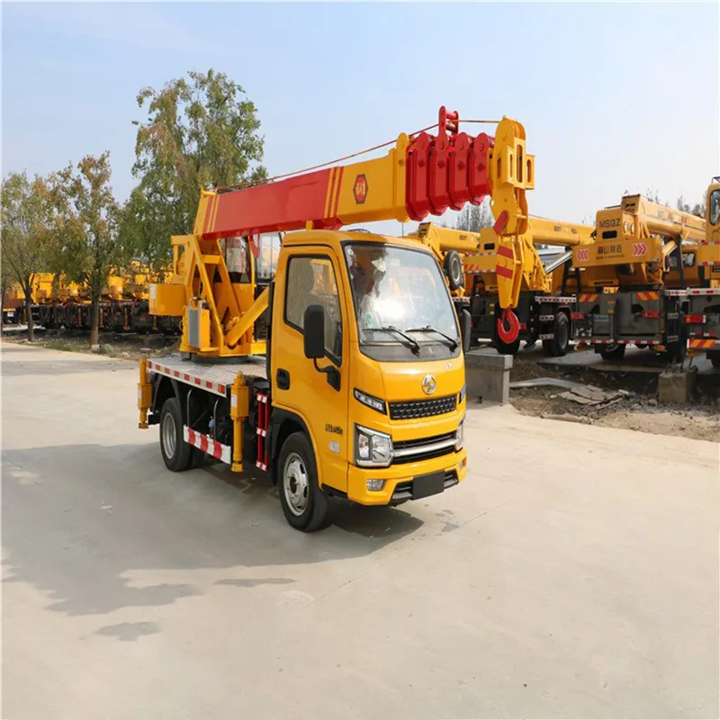 Multi-functional truck-mounted lifting and transportation vehicle of small truck crane directly operated by the manufacturer