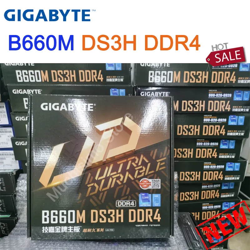 Gigabyte B660M DS3H DDR4 WiFi Anakart Intel B660 LGA 1700 12th Gen DDR4 64GB PCI-E4.0 M.2 Ana Pano Yeni Destek Bios Güncellemesi