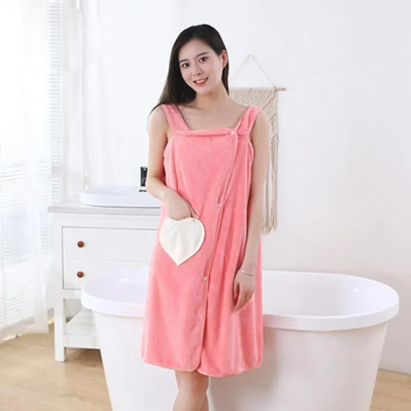 Towel Women With Strapping Strapless Shower Skirt Soft Coral Velvet Can Wear Bath