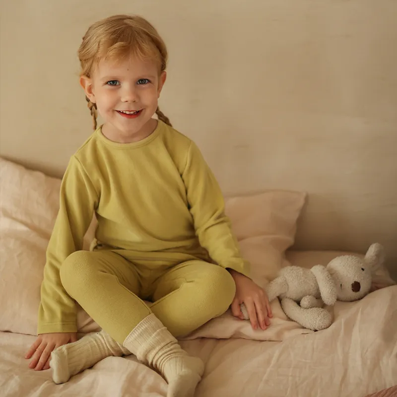 Childrens Silk Pajamas Lightweight Two Piece Pajama Set For Girls