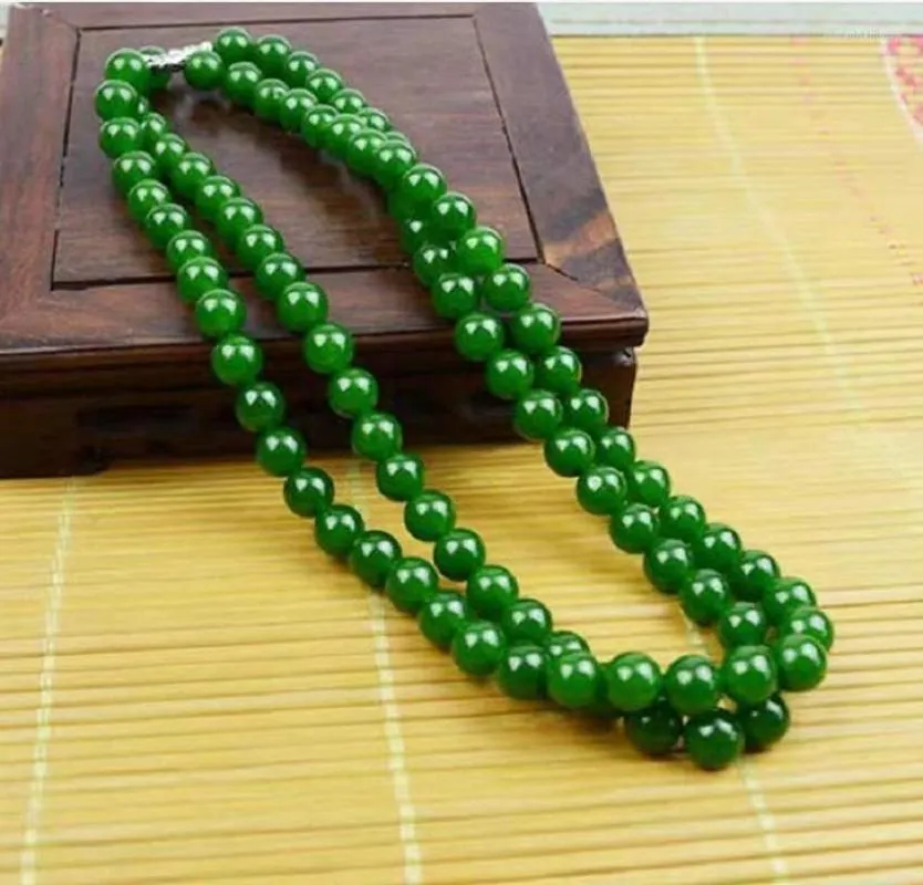 Pendant Necklaces Dongling Jade Necklace Malay Beads Spinach Green Women's