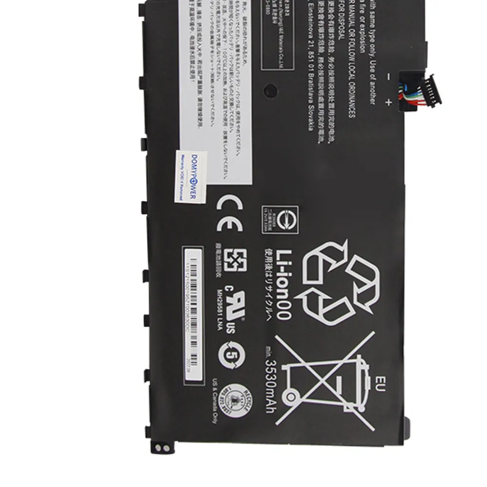 Batterie pour tablette PC batterie d'ordinateur portable pour Lenovo ThinkPad X1 Yoga 1er 2ème Ultrabook SB10K97566 00HW028 00HW029 01AV438 01AV409