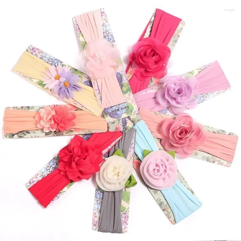 Accessoires de cheveux bébé fille bandeau vêtements pour bébés élastique fleur né Floral chapeaux diadème bandeau bandeau cadeau tout-petits