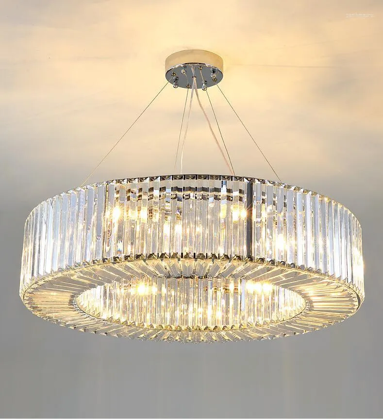 Chandeliers Crystal For Luxury Living Room Circular Decorative Fixture 110v220v