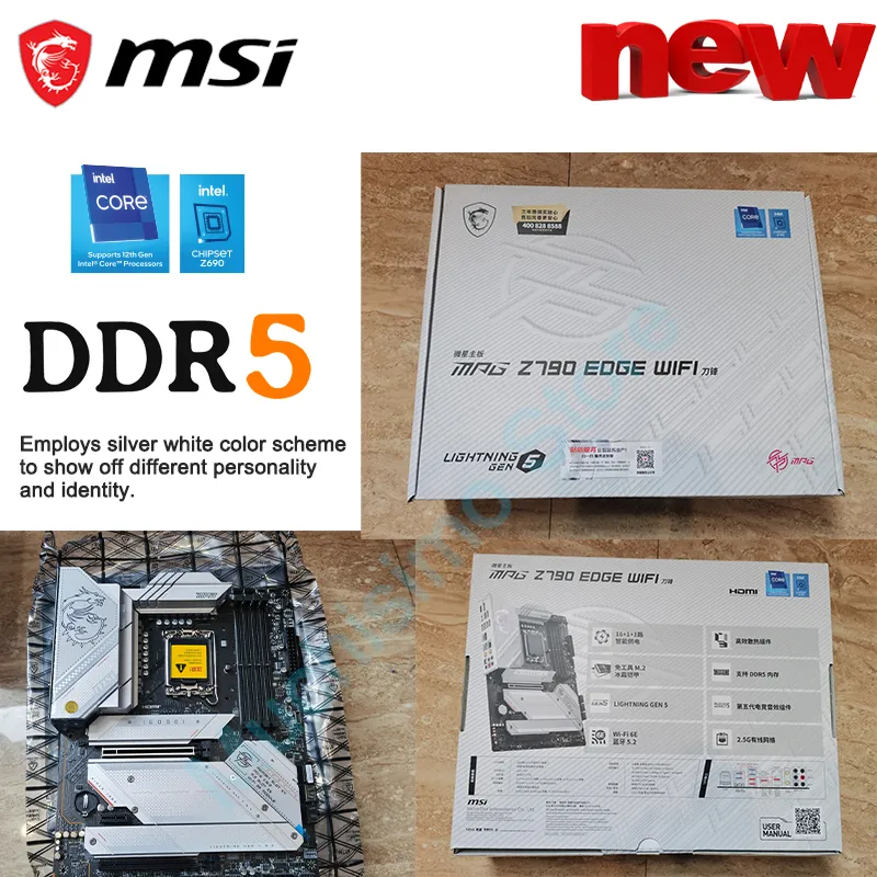 MSI MPG Z790 EDGE WIFI DDR5 carte mère prise en charge LGA 1700 Intel Core 13e et 12e génération CPU Wi-Fi 6E PCIe 5.0 ATX GAMING Placa Me