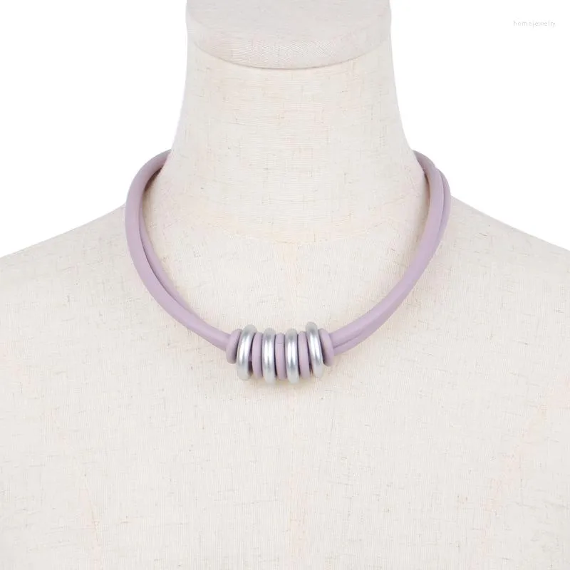 Choker punk w stylu wielowarstwowym łańcuchy Naszyjnik Trendy Metal Circle Wisel Women Chic Dekoracja ubrań biżuteria boho