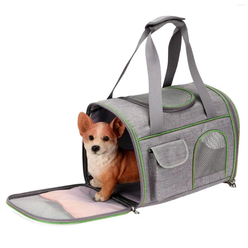 Coprisedili per auto per cani Borsa per trasporto portatile per gatti Soft Sided Pet Travel con tappetino rimovibile e trasporto di forniture in rete traspirante