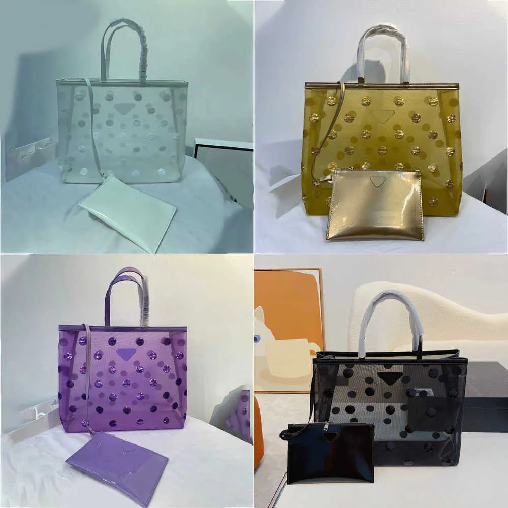 Bolsas de malha de malha de duas bolsas de praia Totas de designer feminino Totas de luxo de luxo de luxo Maquia