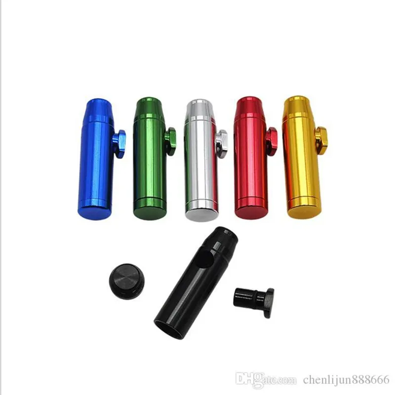 Rökande rör Metal Bullet Shaped Snuff Bottle Portable Aluminium Alloy Mini Metal Pipe