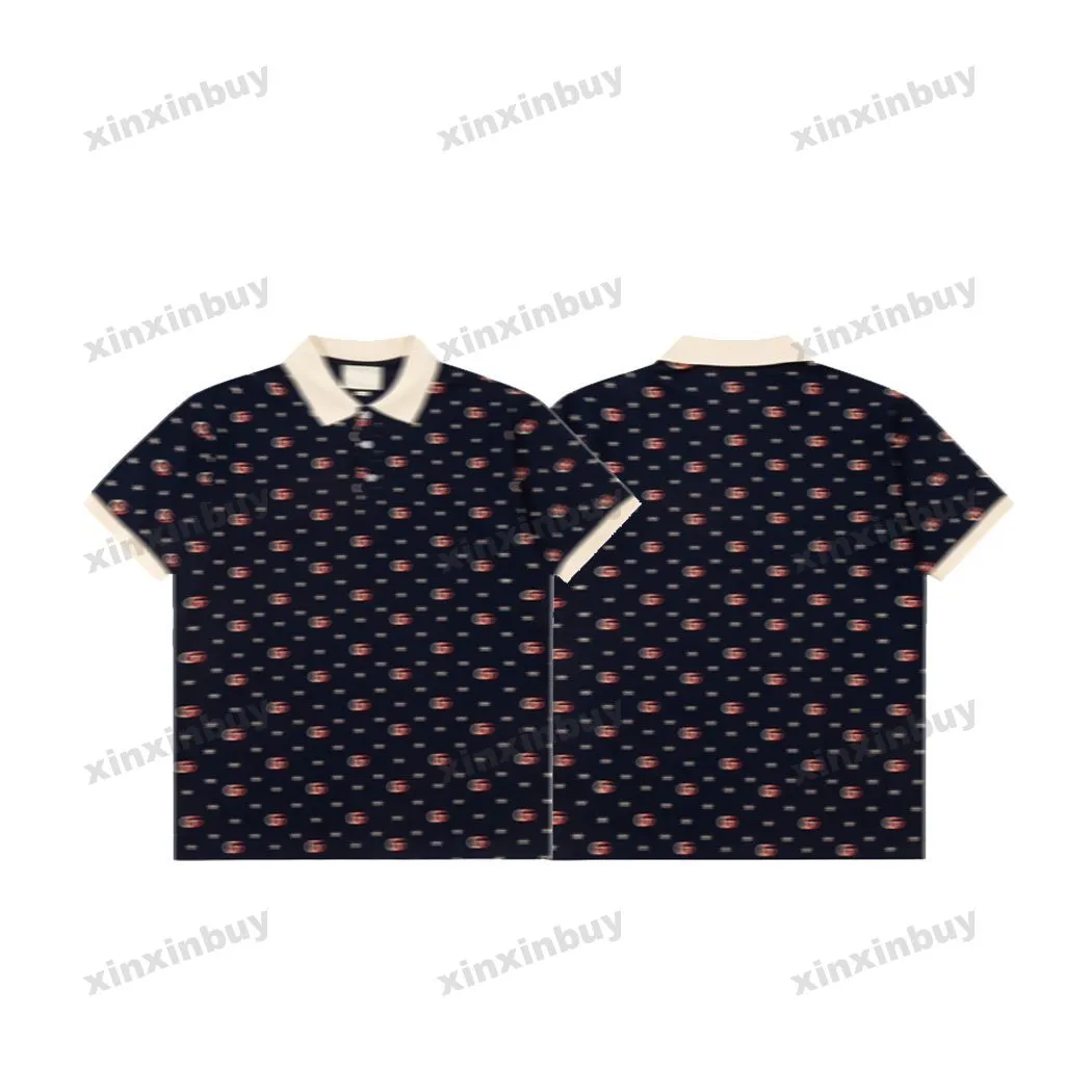 Xinxinbuy Hommes Designer Tee T-shirt 23ss étoile à cinq branches double lettre imprimé coton à manches courtes femmes noir blanc gris bleu S-2XL
