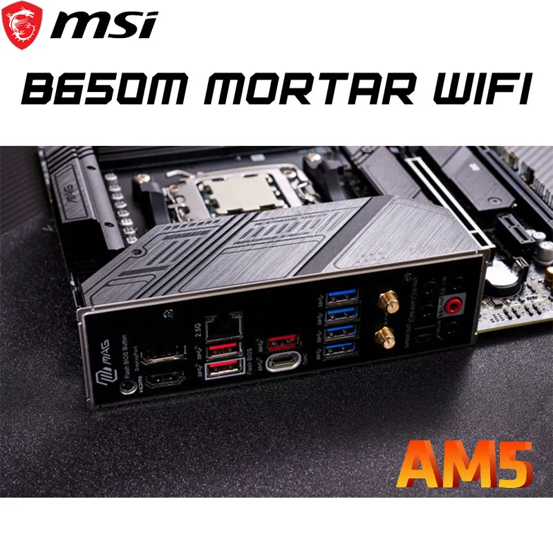 MSI MAG B650M MORTAR WIFI Motherboard AMD Sockel AM5 DDR5 6400 MHz 128 GB Dual Channel PCI - E 4.0 M.2 USB3.2 Micro-ATX Mainboard