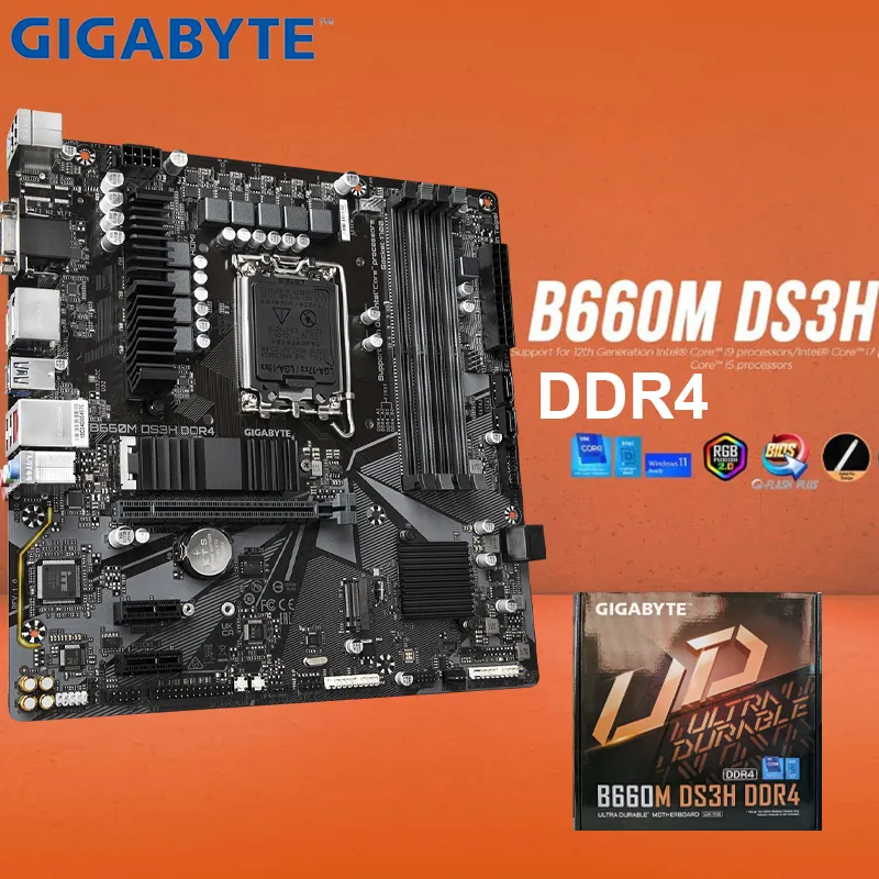 Gigabyte B660M DS3H DDR4 WiFi Motherboard LGA 1700 Mobo