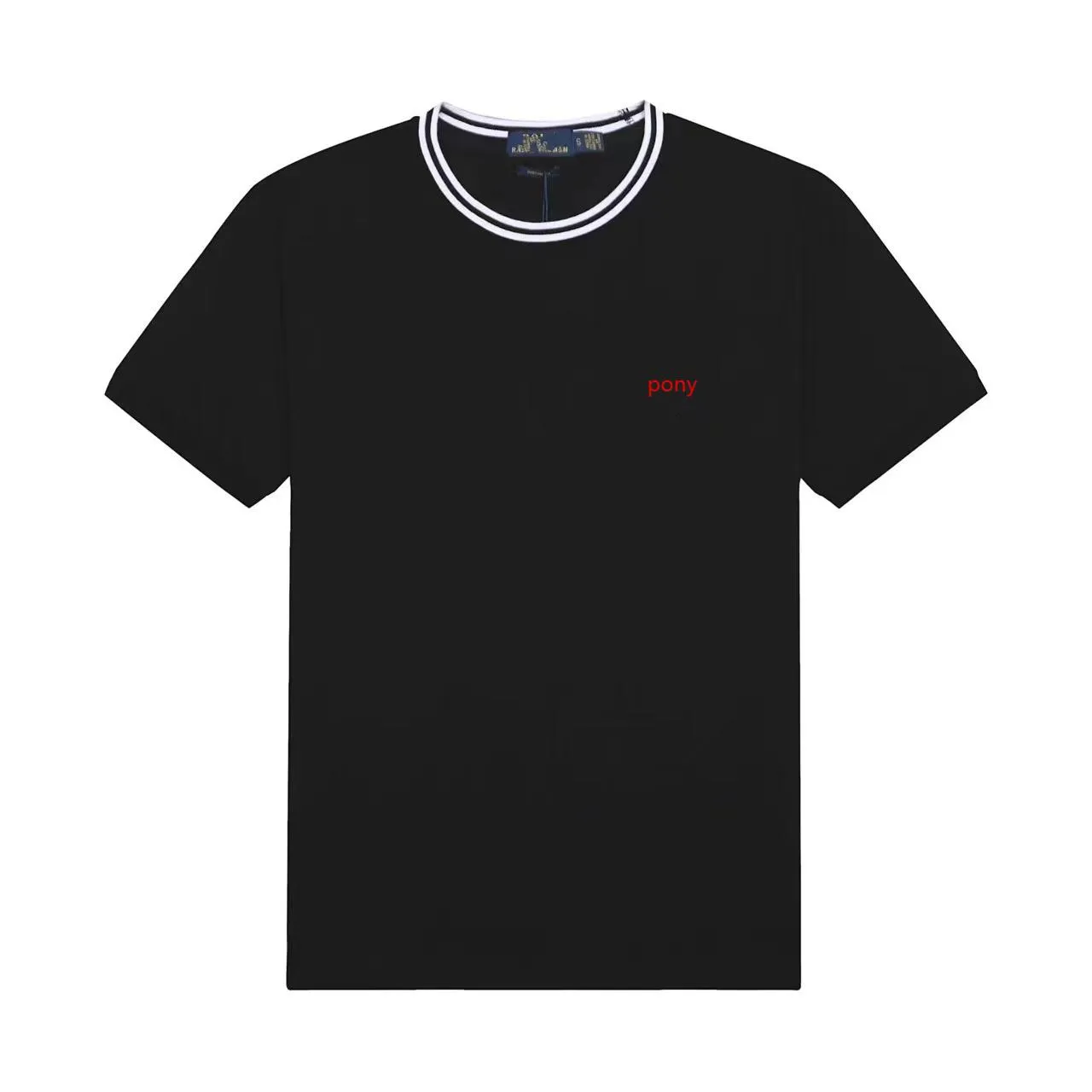 T-shirt da uomo di design a maniche corte con scollo rotondo ricamato - 100% puro cotone di fascia alta, casual e alla moda per l'estate