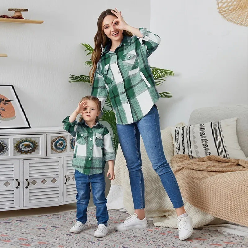 Mommy and me plaid outfits cheap