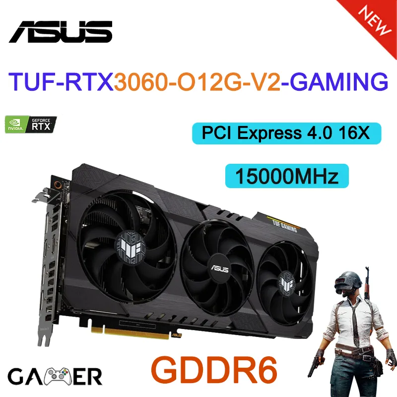 ASUS ATS RTX3060 O12G GAMING TUF RTX 3060 V2 Grafikkarte 12 GB GDDR6 192Bit PCI Express 4.0 GPU Motherboard Placa de vdeo NEU LHR