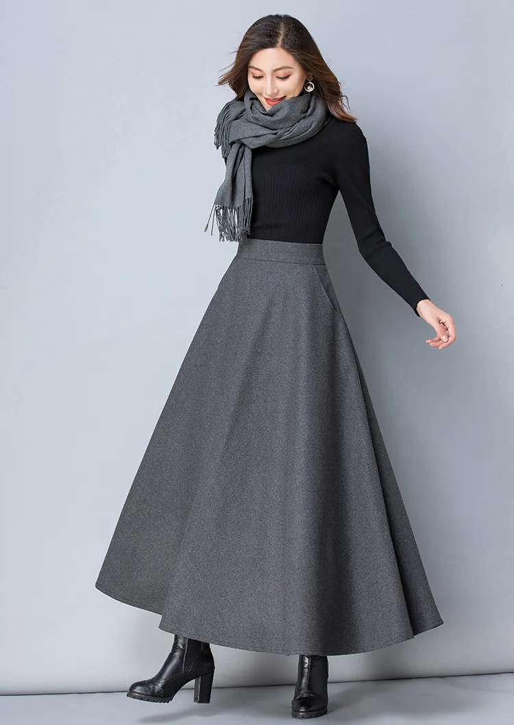 wool skirt maxi