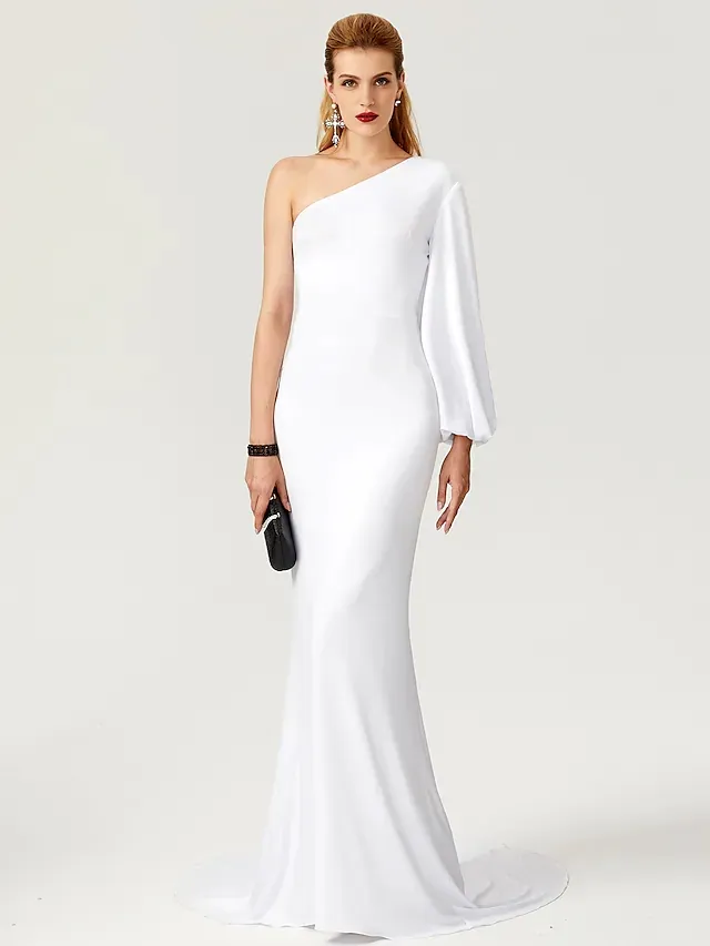 New Ivory Long Evening Formal Dress Long Sleeve One... From  Donnaweddingdress26, $75.91 | DHgate.Com